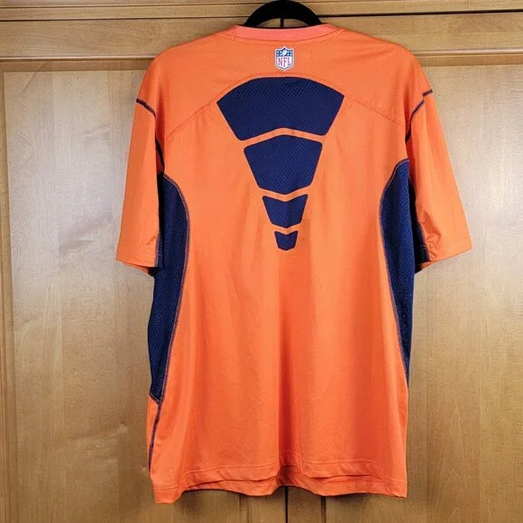 Mens Nike Dri-Fit Orange Denver Broncos Football Performance T-Shirt - XL - Picture 7 of 10
